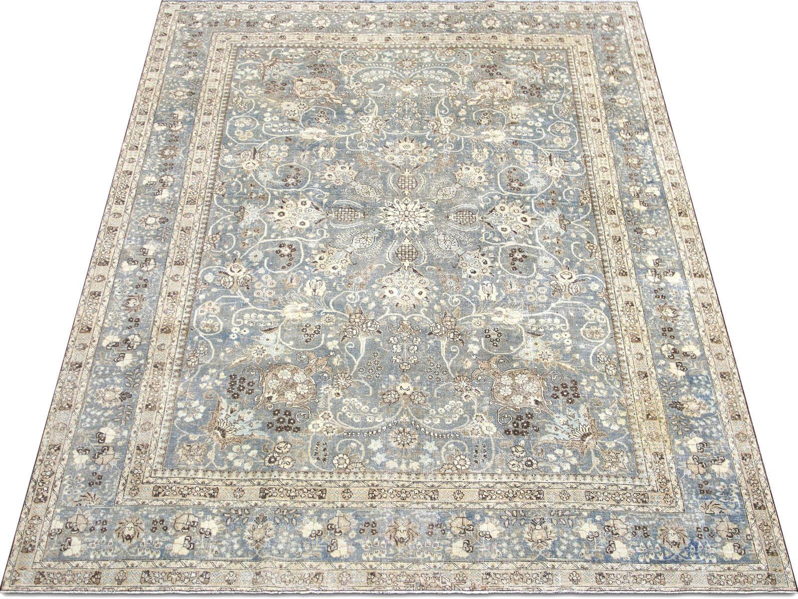 Semi Antique Persian Tabriz Rug - 9'5" x 12'2"