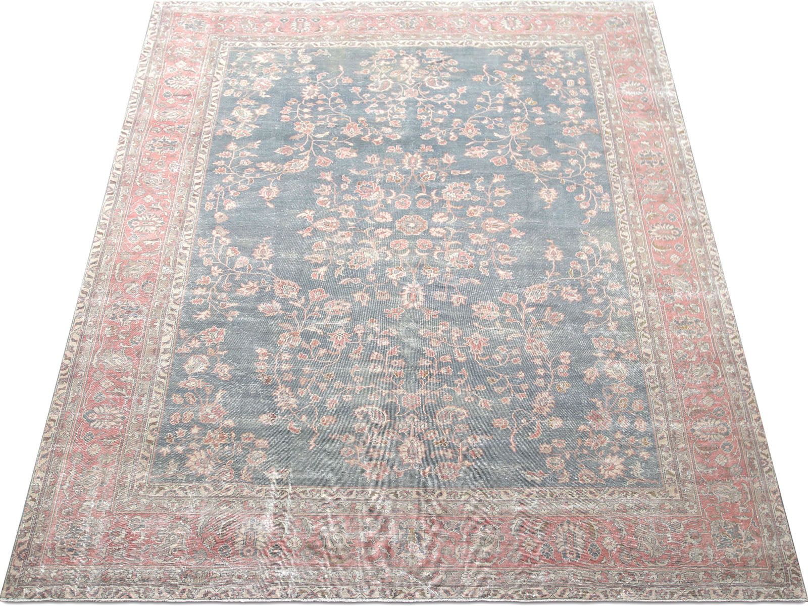 Semi Antique Turkish Oushak Rug - 9'8" x 13'5"