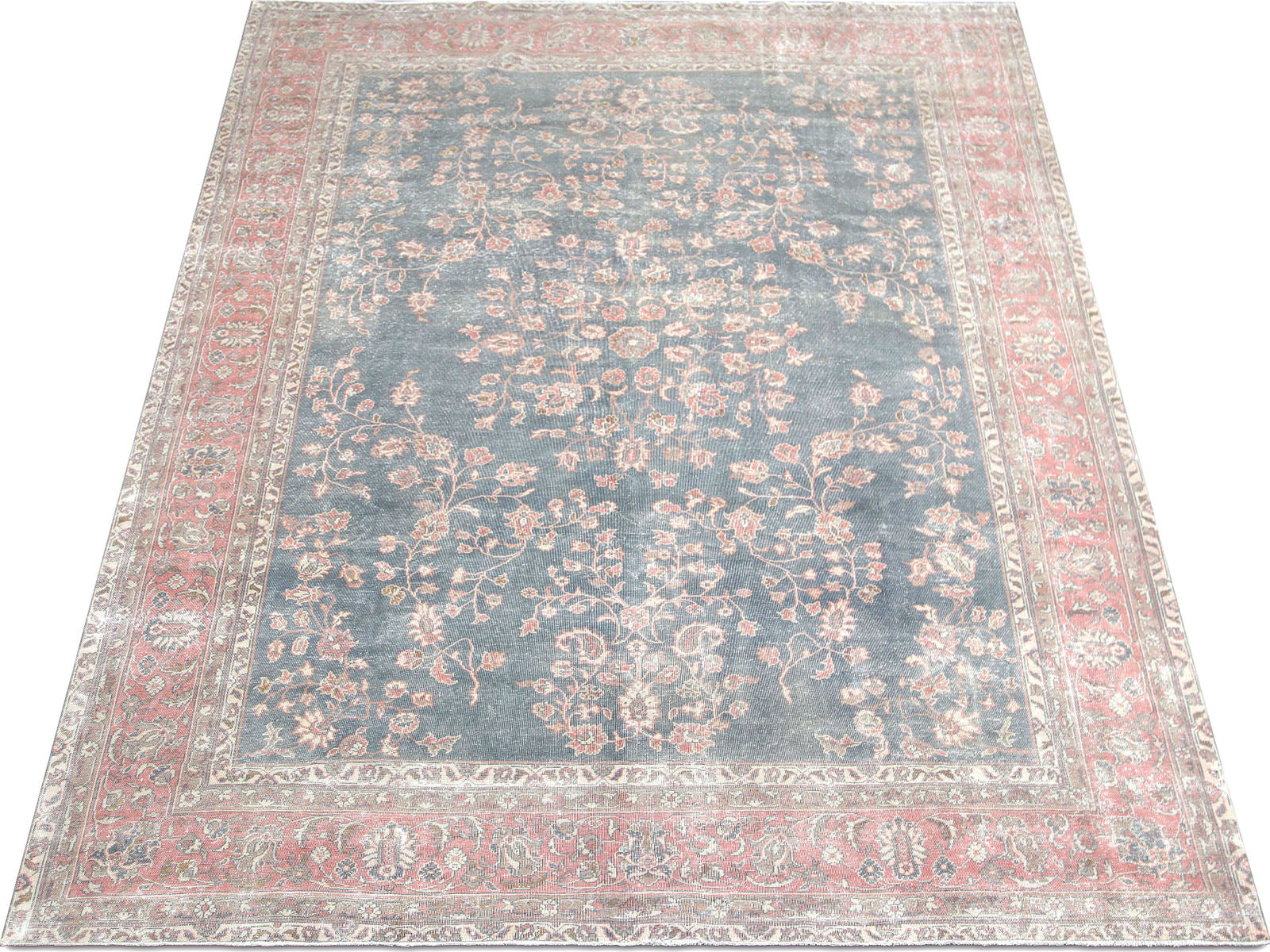 Semi Antique Turkish Oushak Rug - 9'8" x 13'5"