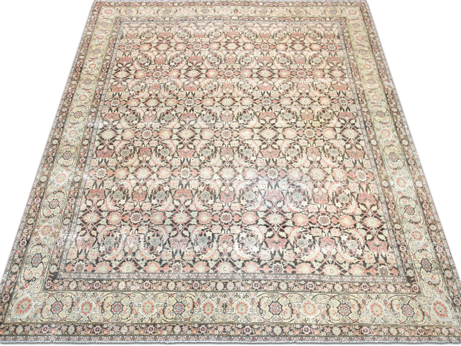 Antique Persian Yazd Rug - 10'1" x 14'1"