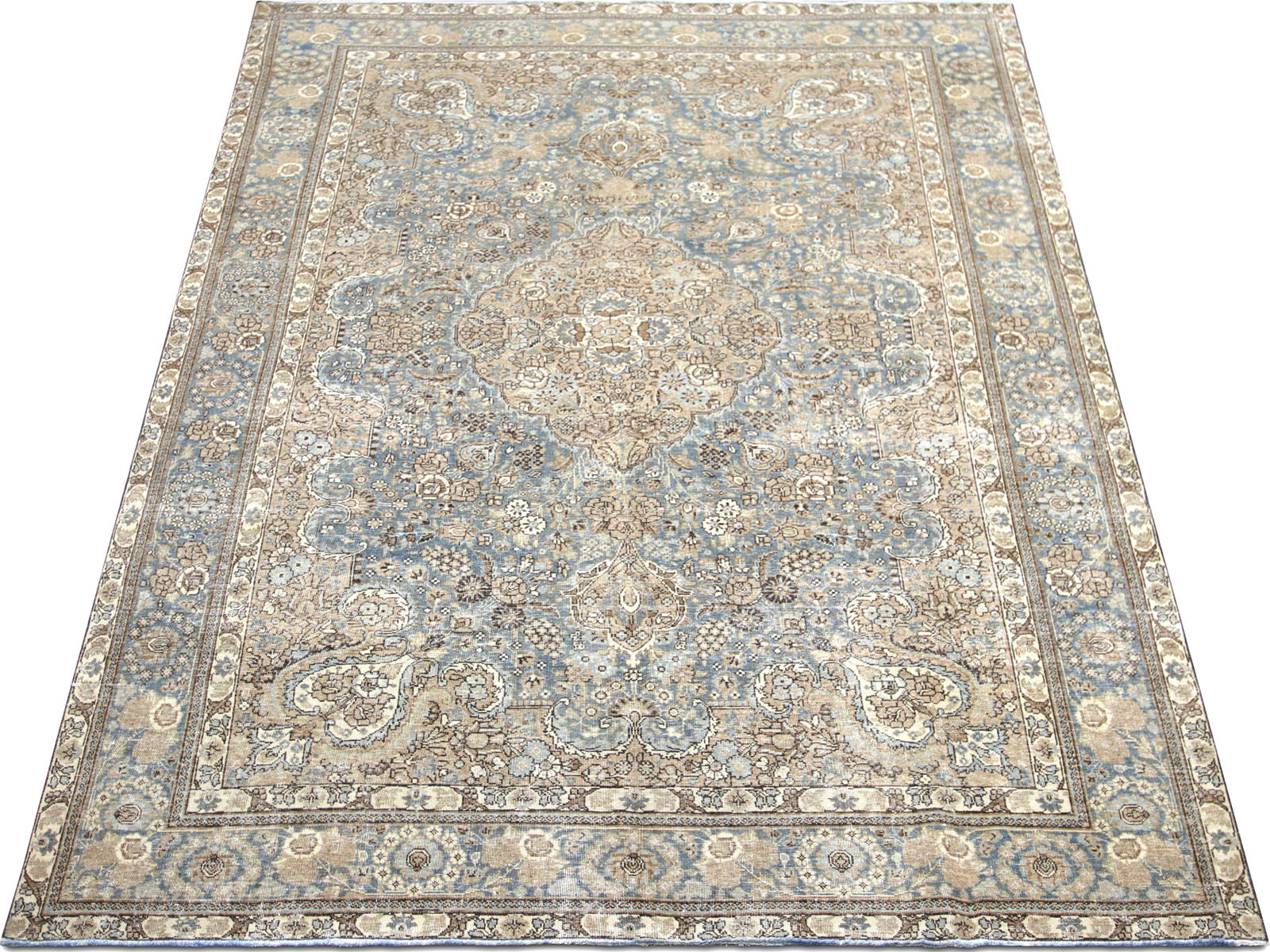 Semi Antique Persian Tabriz Rug - 7'10" x 11'8"