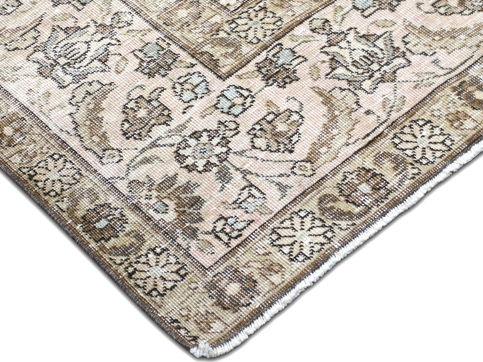 Semi Antique Persian Tabriz Rug - 6'6" x 9'7"