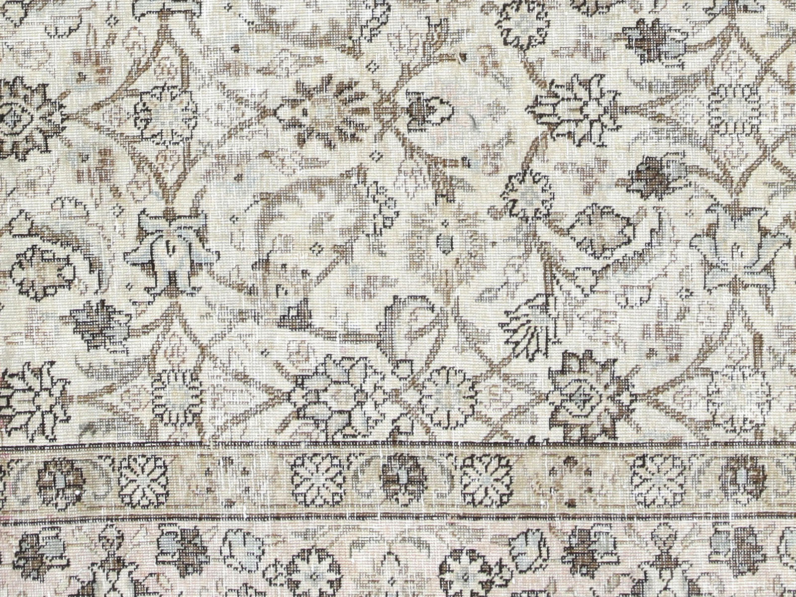 Semi Antique Persian Tabriz Rug - 6'6" x 9'7"