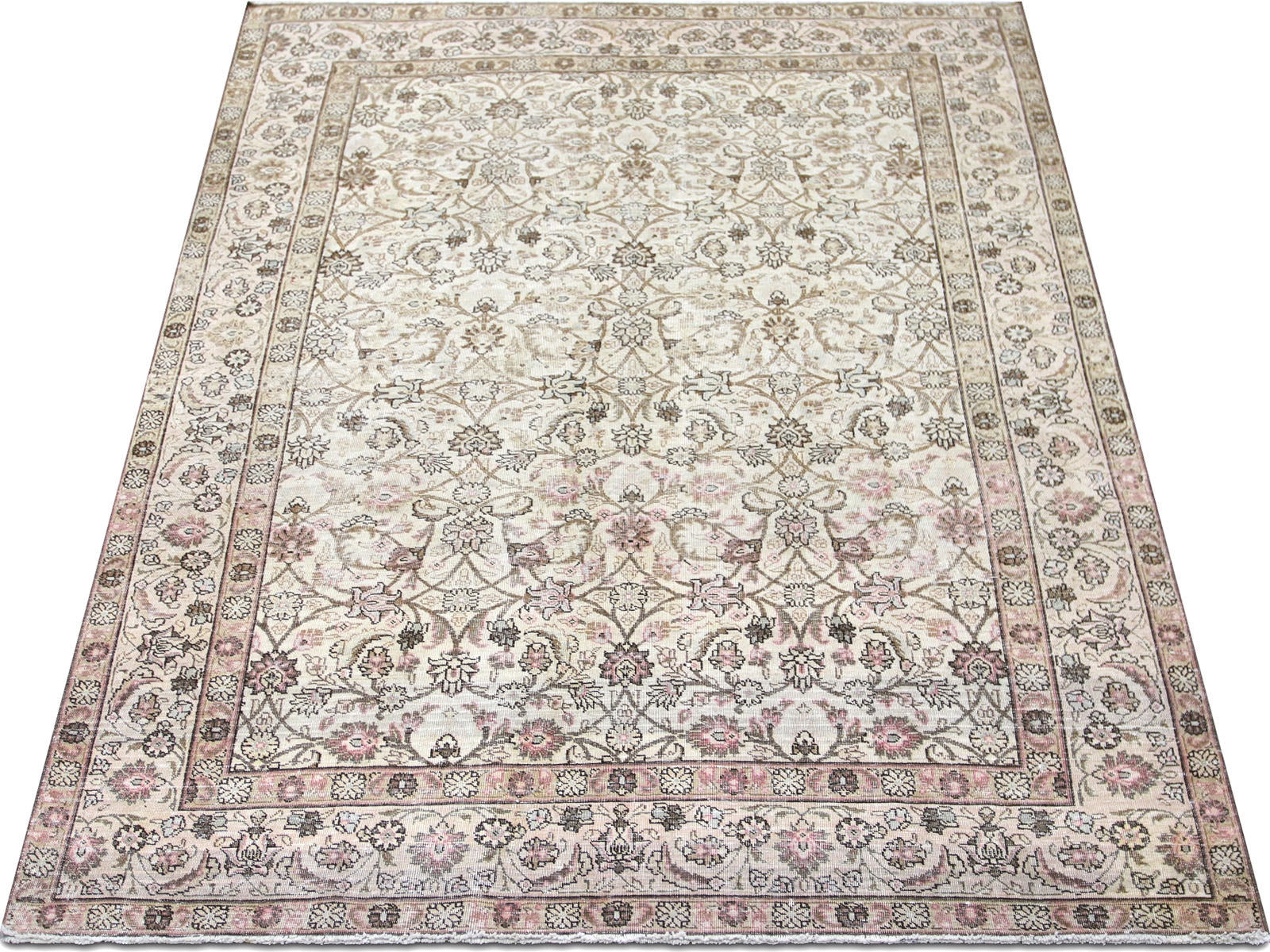 Semi Antique Persian Tabriz Rug - 6'6" x 9'7"