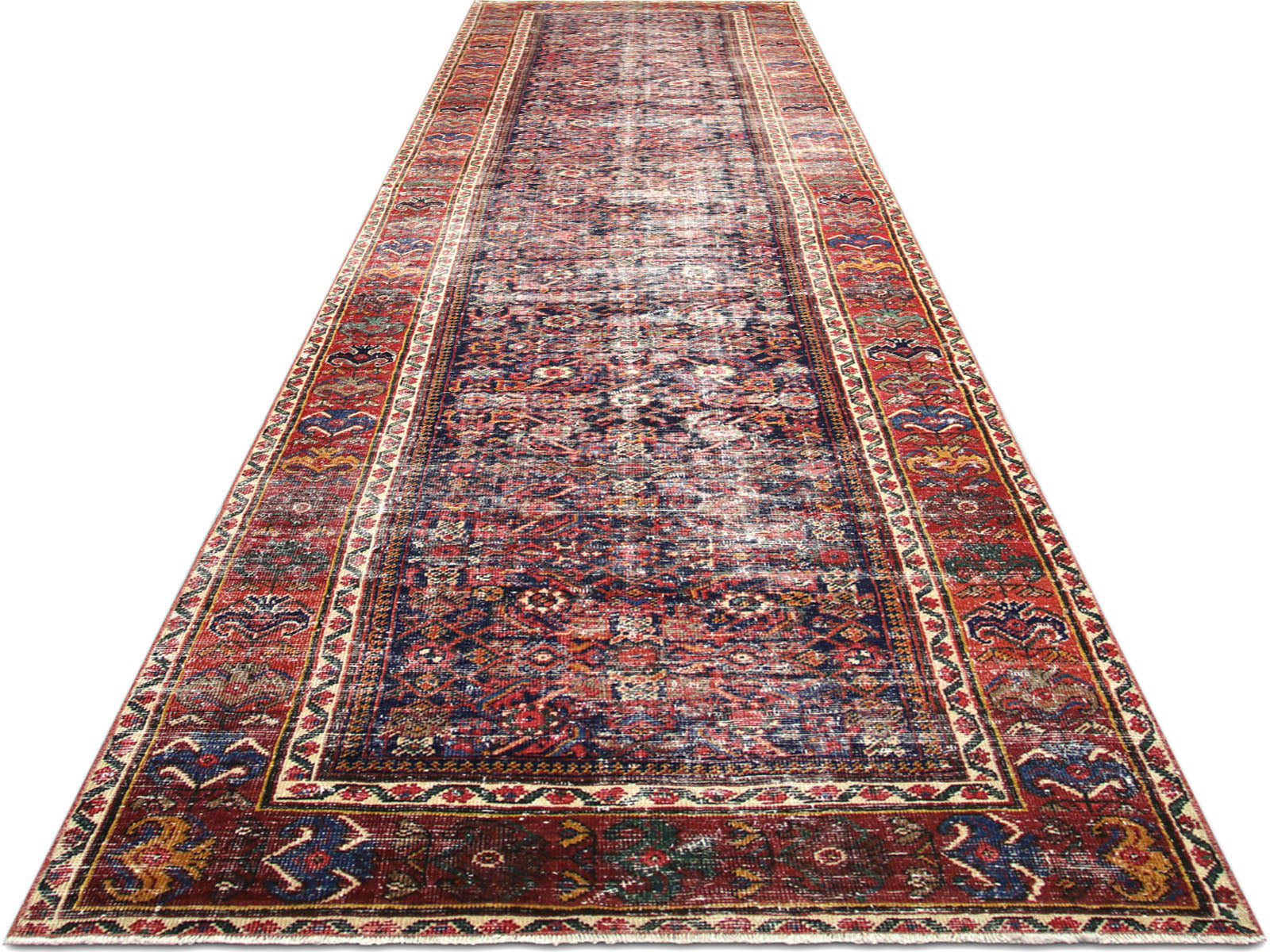 Antique Persian Melayer Runner - 3'6" x 13'3"