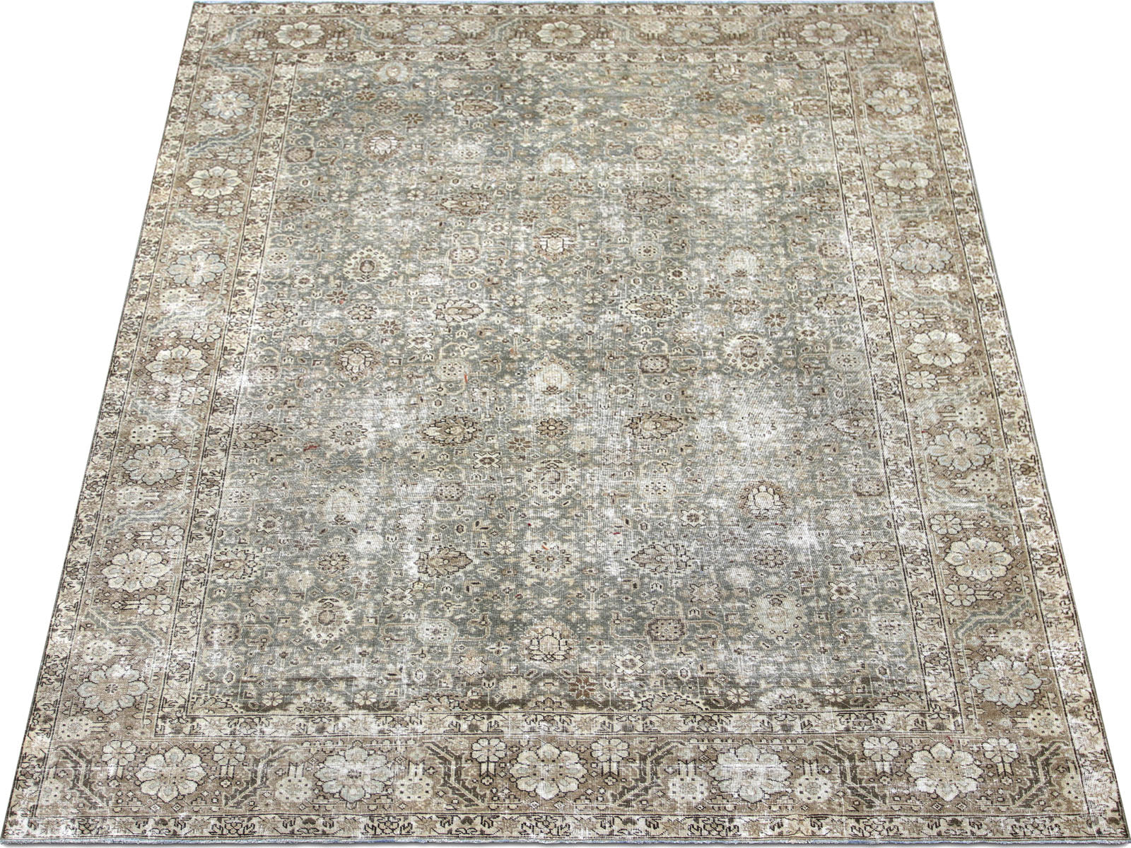 Semi Antique Persian Tabriz Rug - 7'7" x 10'5"