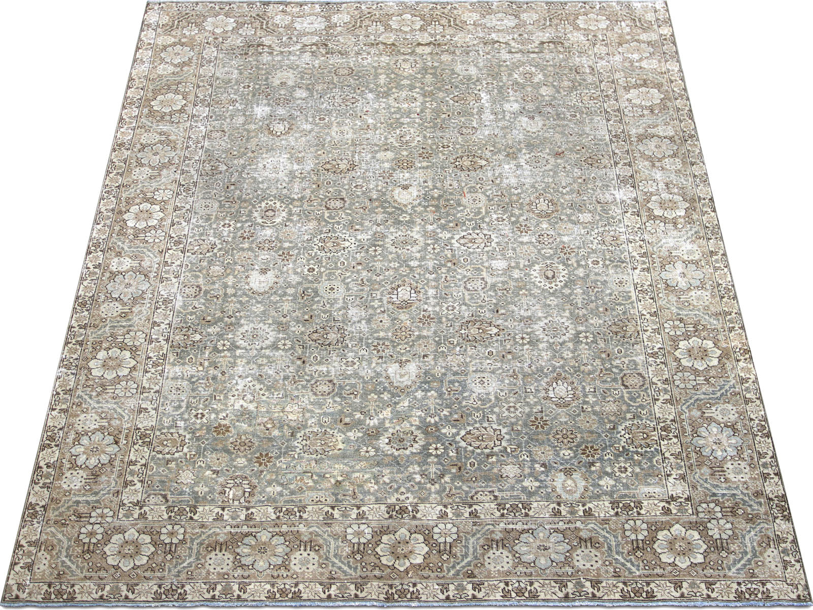 Semi Antique Persian Tabriz Rug - 7'7" x 10'5"