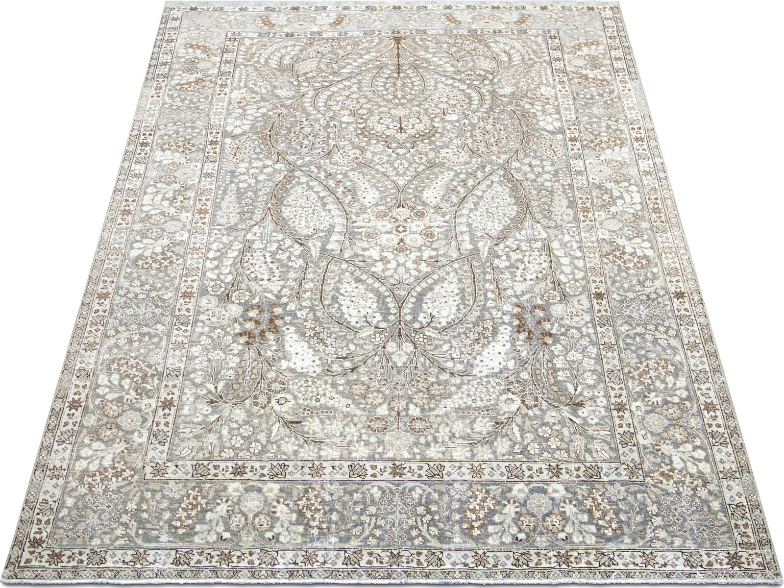 Semi Antique Persian Tabriz Rug - 6'7" x 10'2"