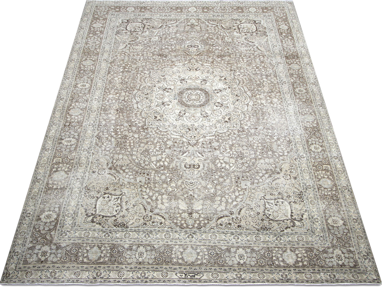 Semi Antique Persian Tabriz Rug - 10'2" x 14'5"