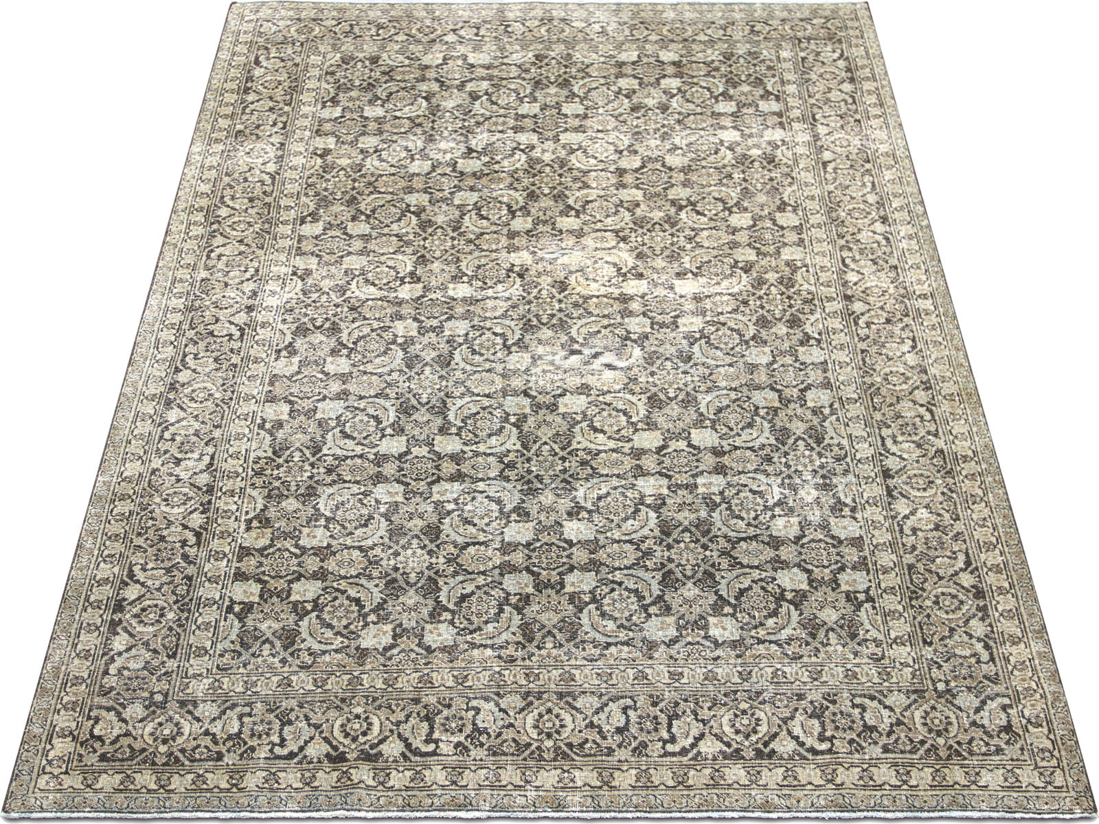 Semi Antique Persian Tabriz Rug - 6'1" x 9'10"
