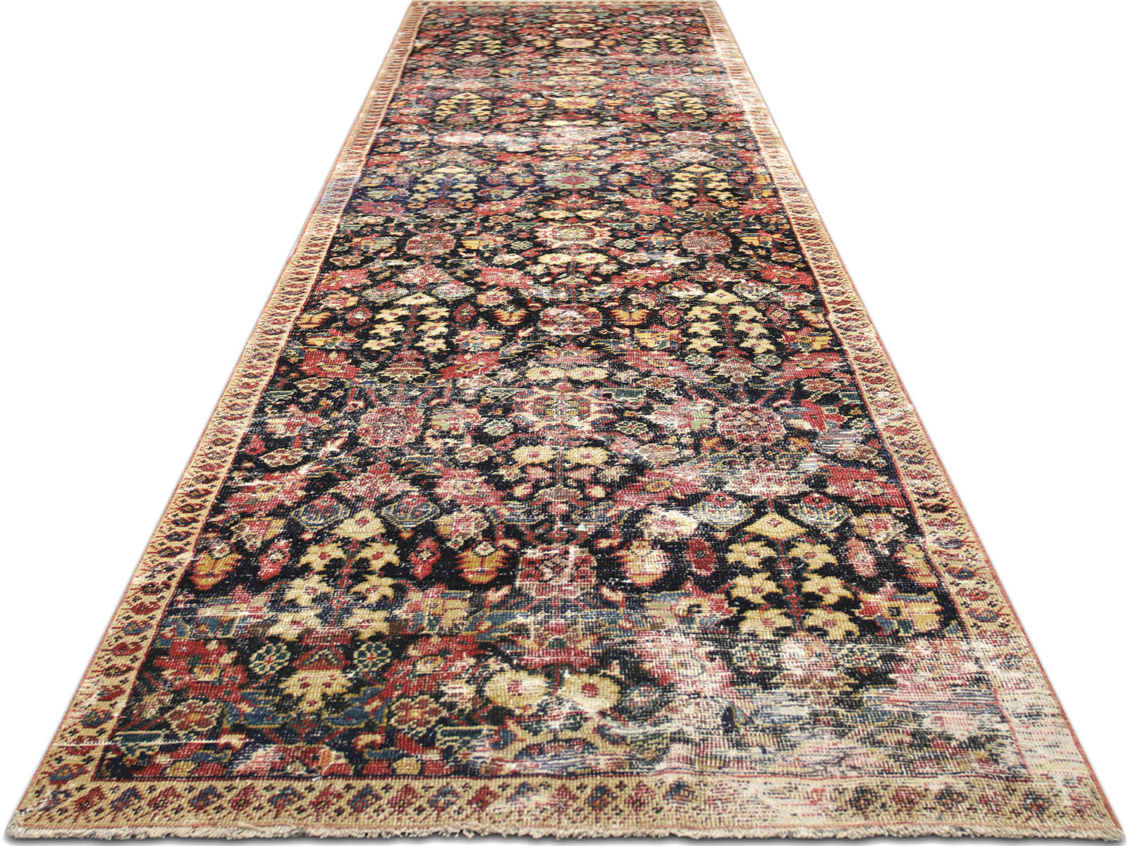 Antique Persian Mahal Runner - 3'3" x 13'4"