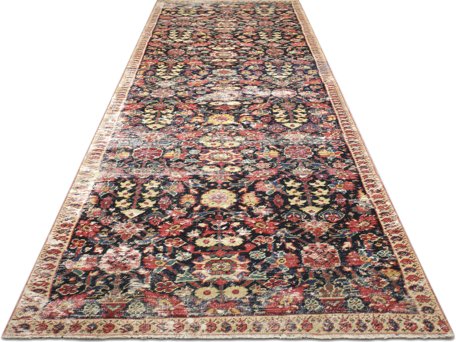 Antique Persian Mahal Runner - 3'3" x 13'4"