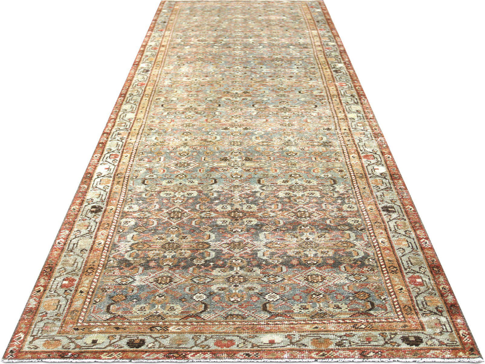 Semi Antique Persian Melayer Runner - 3'6" x 12'8"