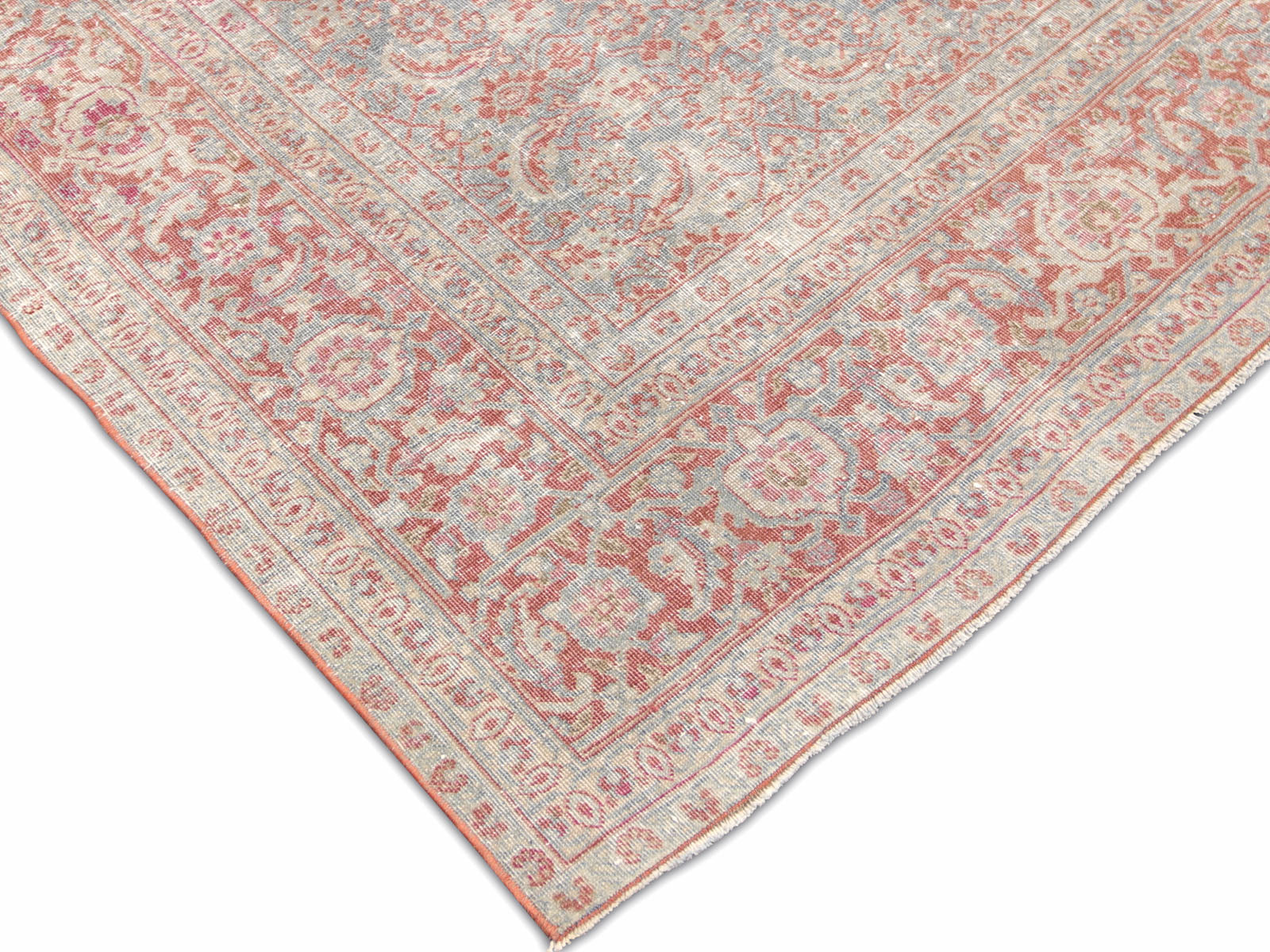Semi Antique Persian Tabriz Rug - 6'11" x 9'5"