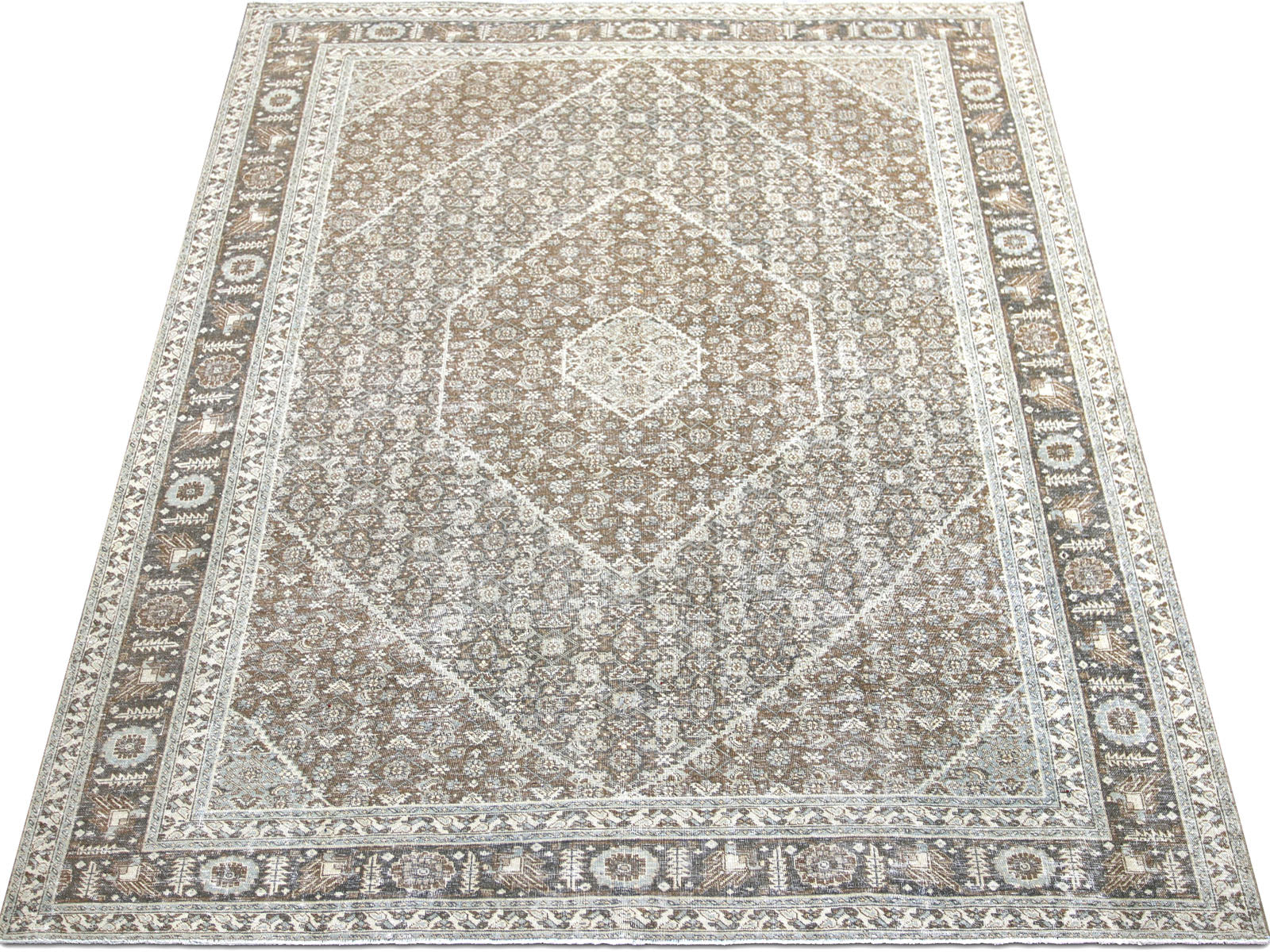 Semi Antique Persian Tabriz Rug - 7'11" x 10'8"