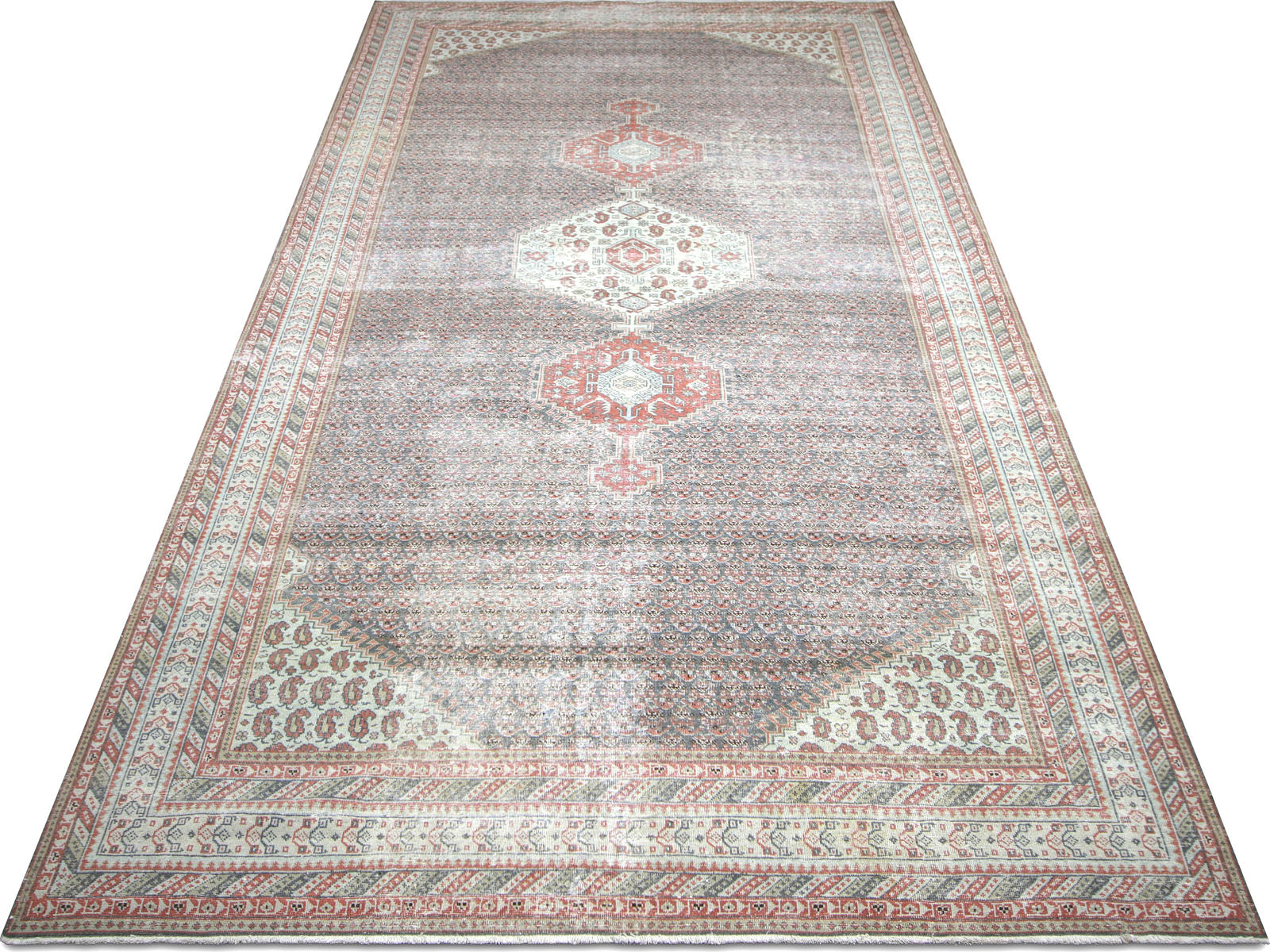 Semi Antique Persian Mahal Rug - 9'2" x 18'5"