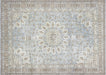 Semi Antique Persian Tabriz Rug in Blue tones and an Medallion,All Over pattern. Measuring 9 feet 0 inches x 12 feet 6 inches – SKU 230295