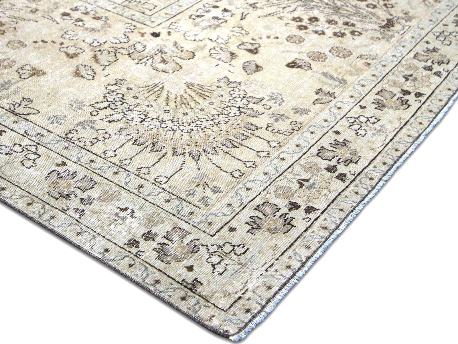 Semi Antique Persian Tabriz Rug - 12'9" x 17'8"