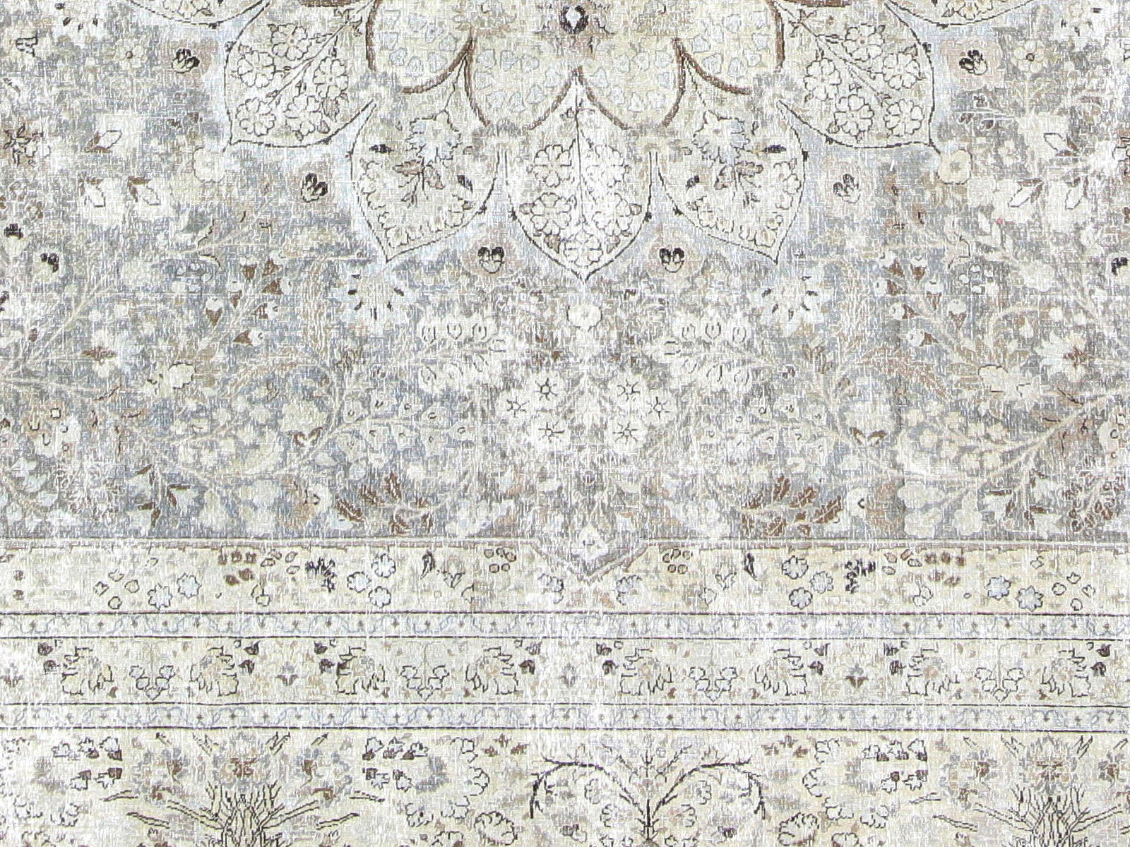 Semi Antique Persian Tabriz Rug - 12'9" x 17'8"