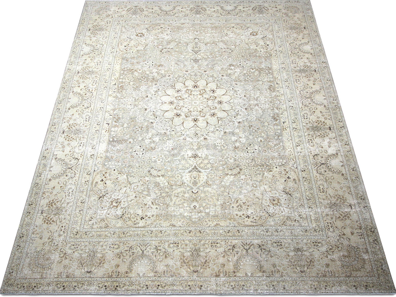 Semi Antique Persian Tabriz Rug - 12'9" x 17'8"