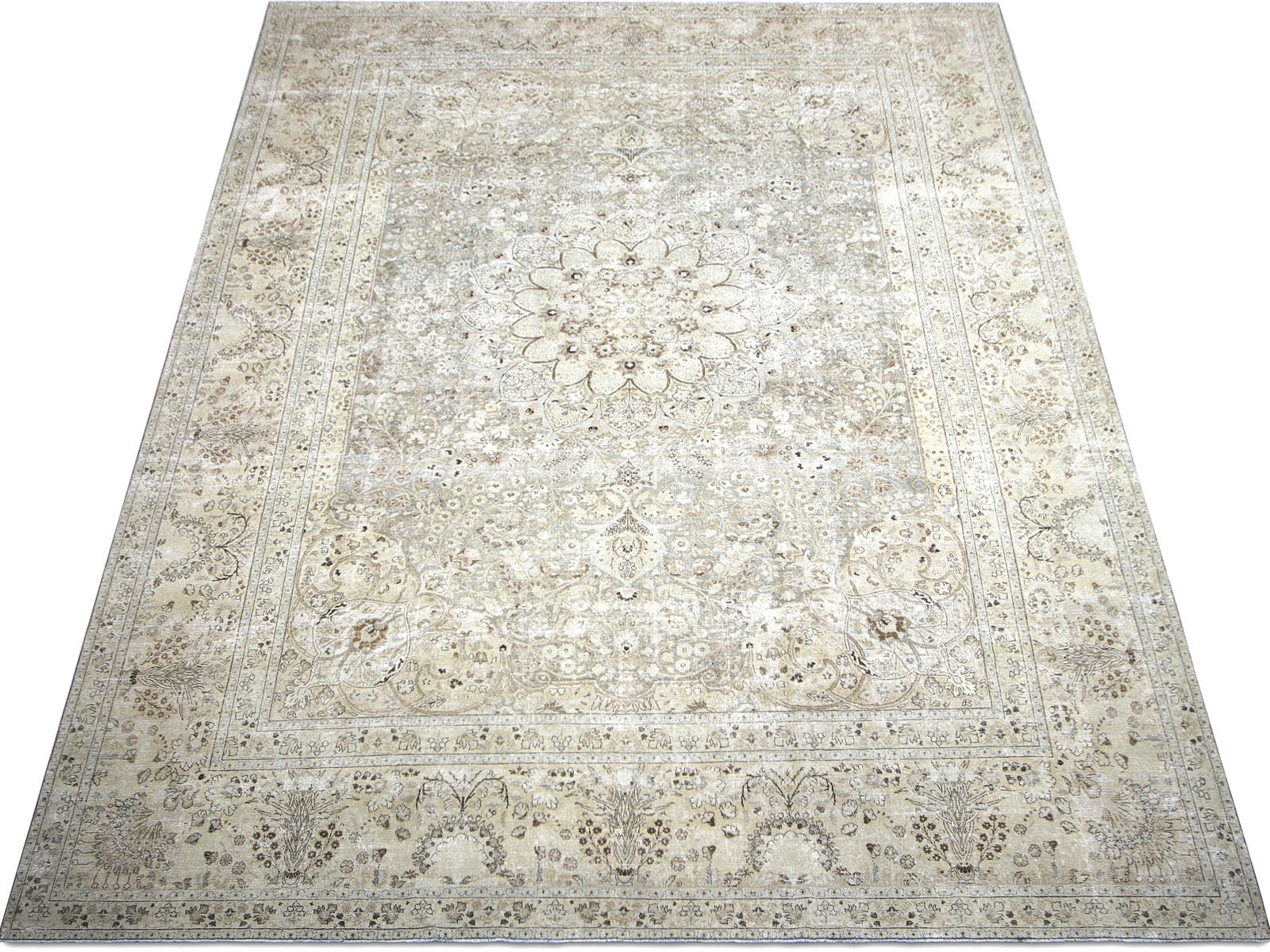 Semi Antique Persian Tabriz Rug - 12'9" x 17'8"