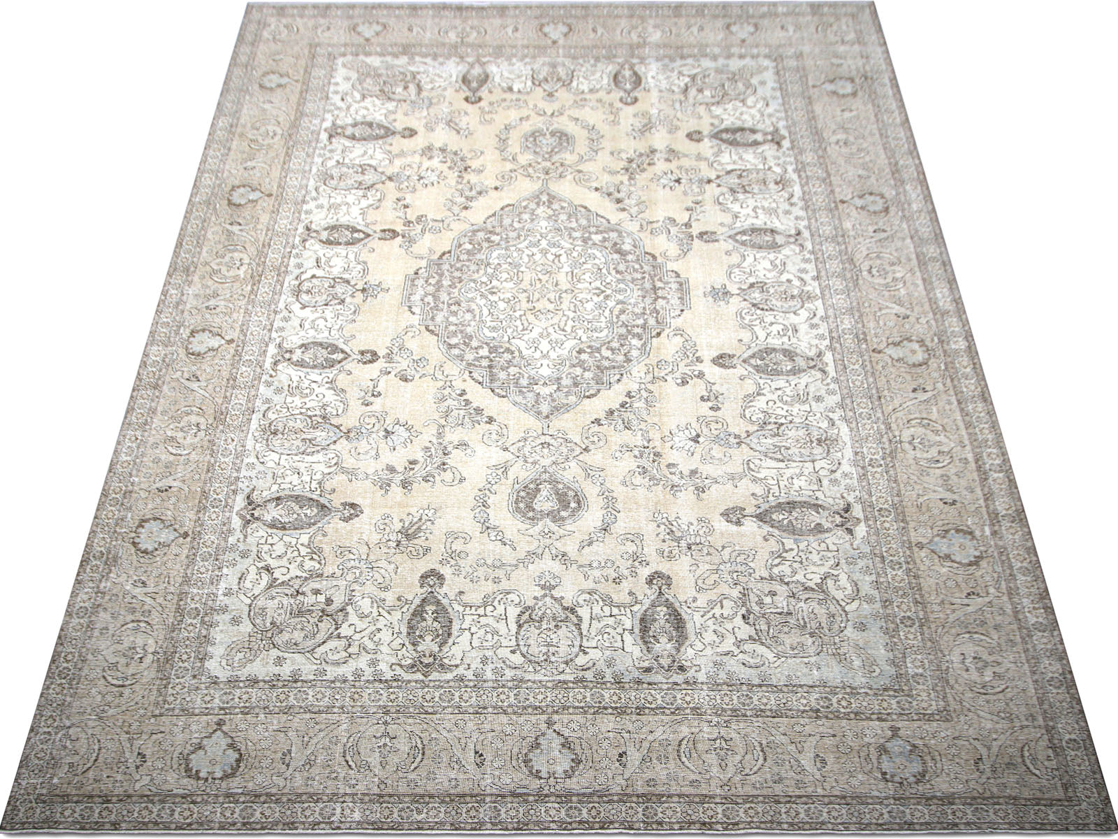 Semi Antique Persian Tabriz Rug - 11'2" x 16'11"