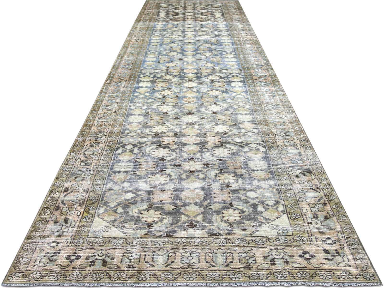 Semi Antique Persian Melayer Runner - 3'6" x 17'