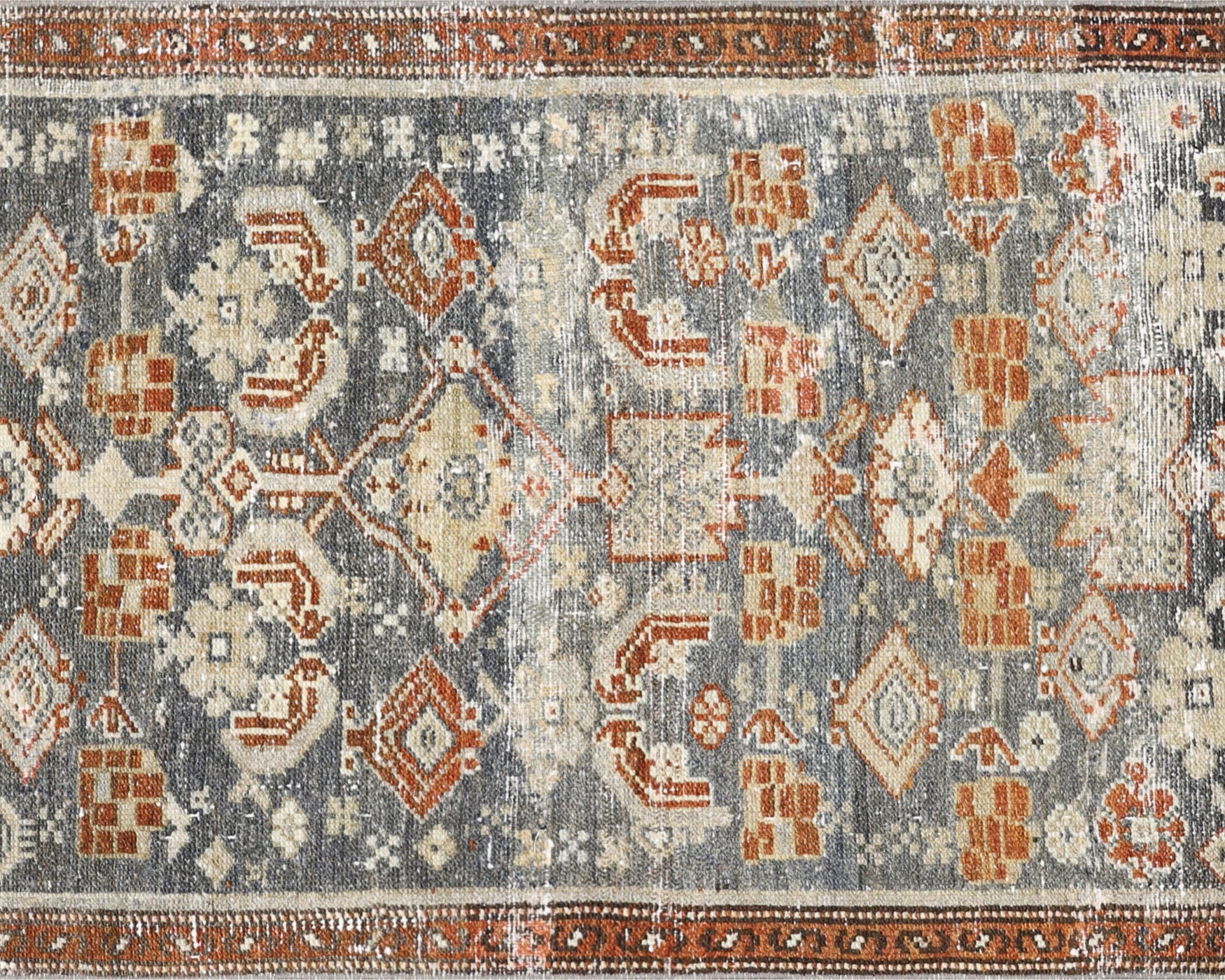 Semi Antique Persian Melayer Runner - 2'4" x 10'2"