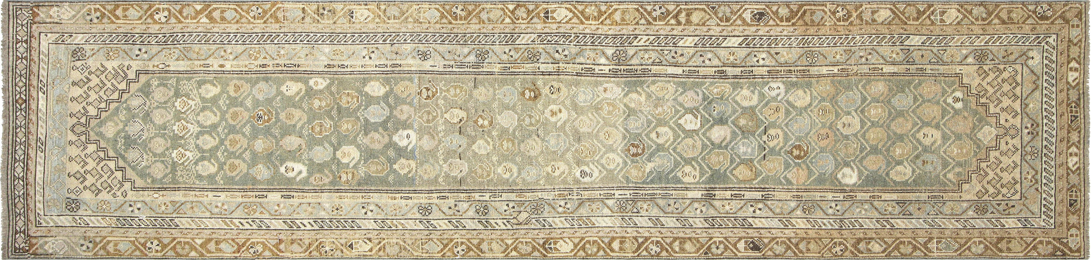 Semi Antique Persian Melayer Runner - 3'2" x 13'3"