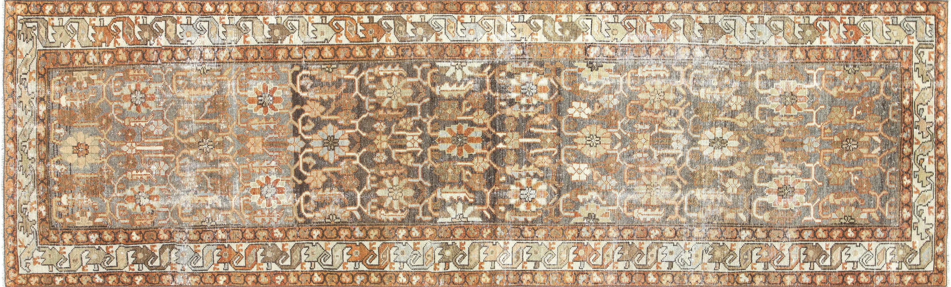 Antique Persian Melayer Runner - 3' x 9'10"