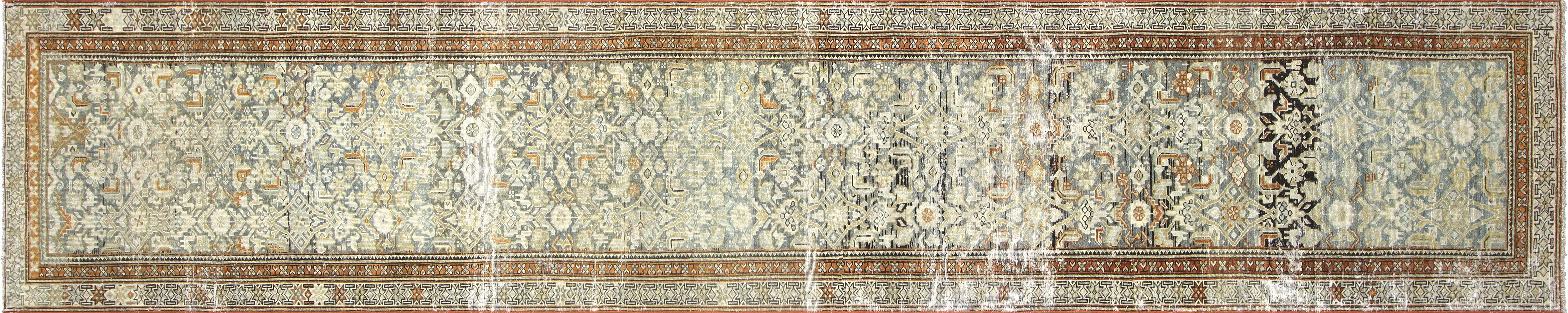 Semi Antique Persian Melayer Runner - 3'1" x 15'6"