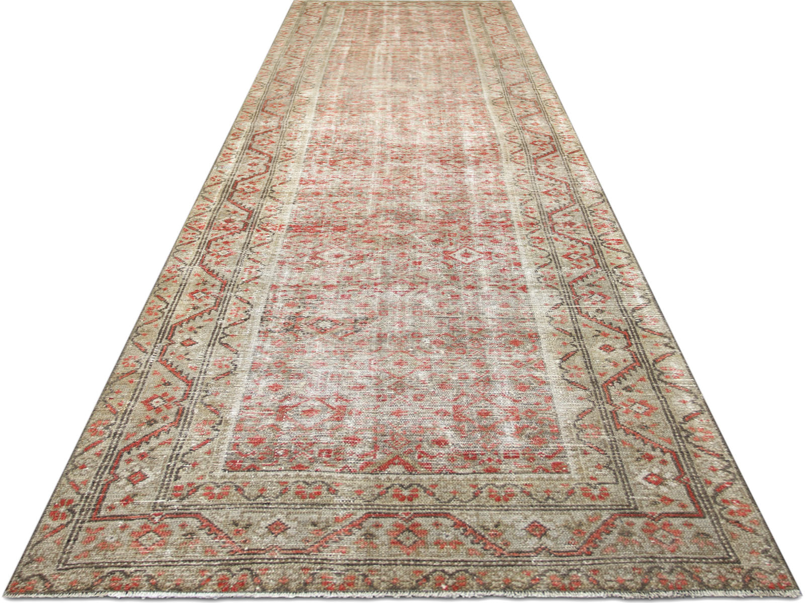 Semi Antique Persian Melayer Runner - 3'2" x 12'7"