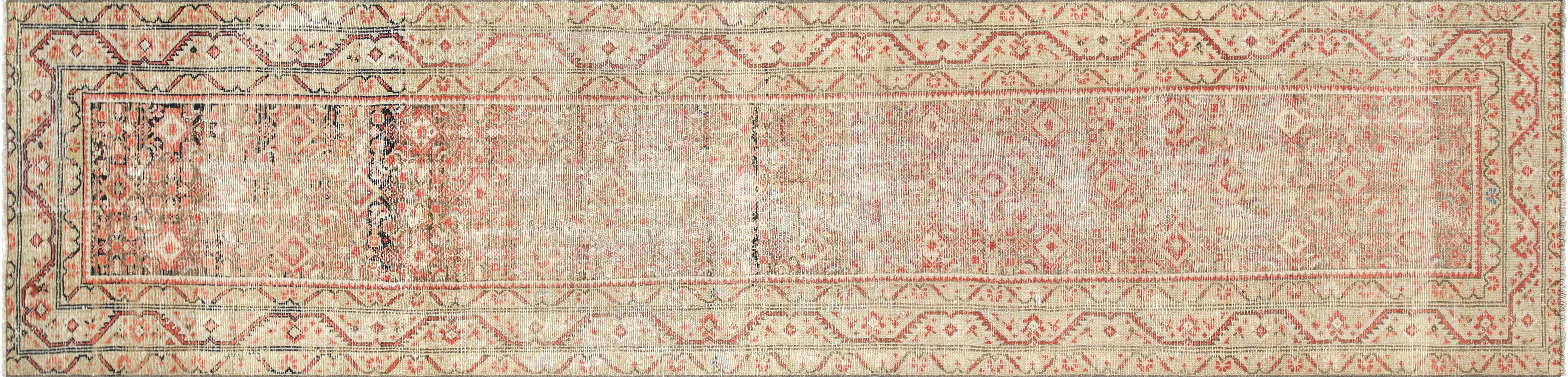 Semi Antique Persian Melayer Runner - 2'10" x 12'
