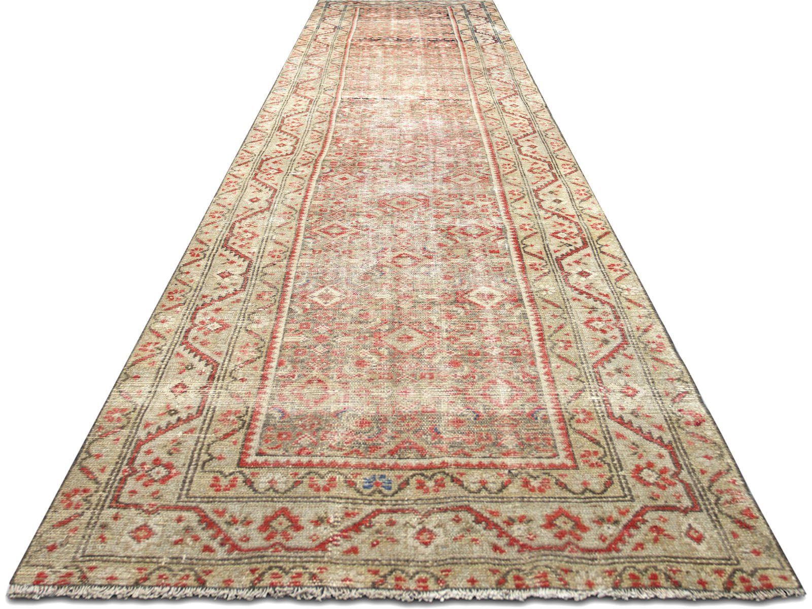 Semi Antique Persian Melayer Runner - 2'10" x 12'