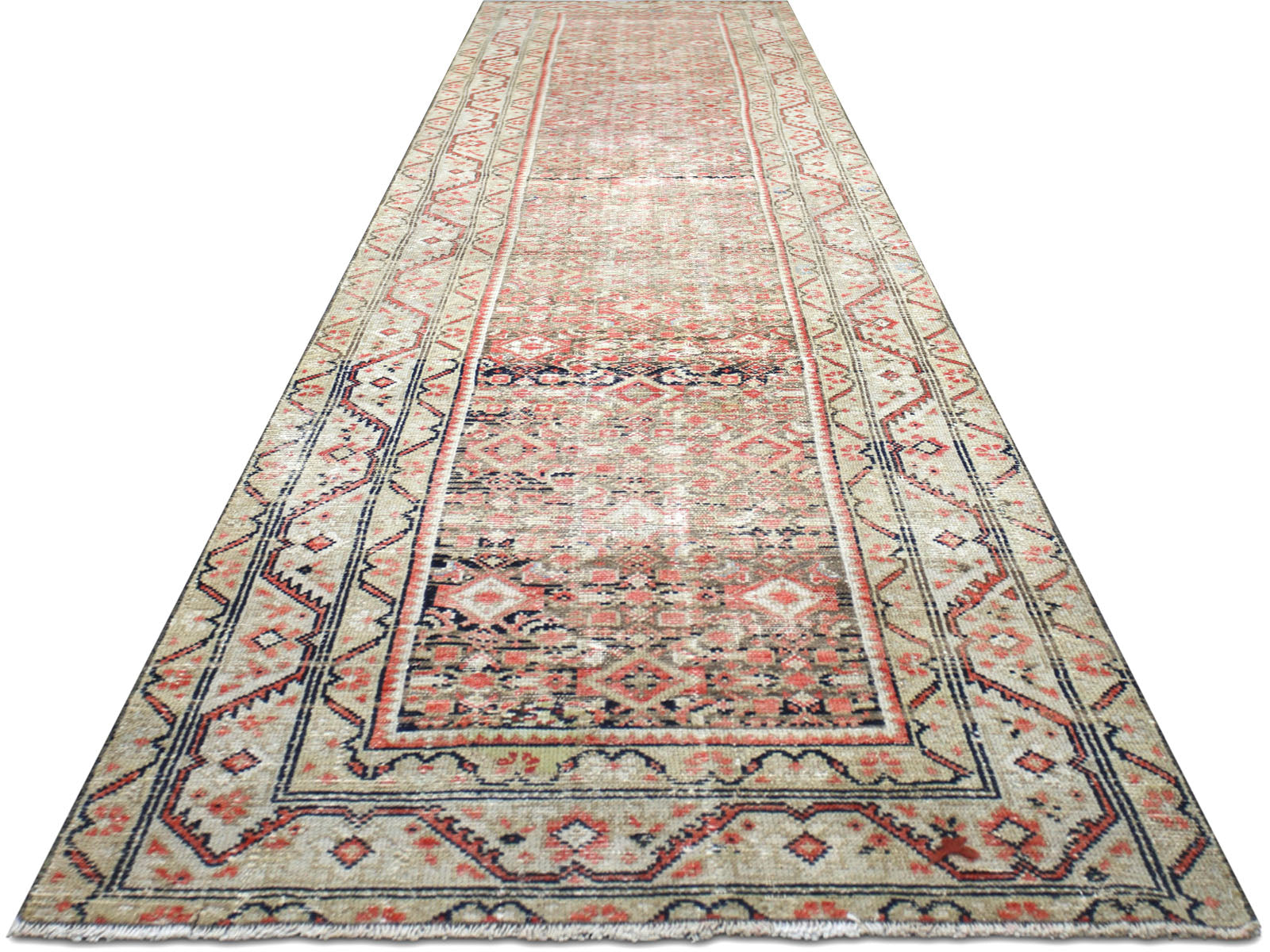 Semi Antique Persian Melayer Runner - 2'10" x 12'