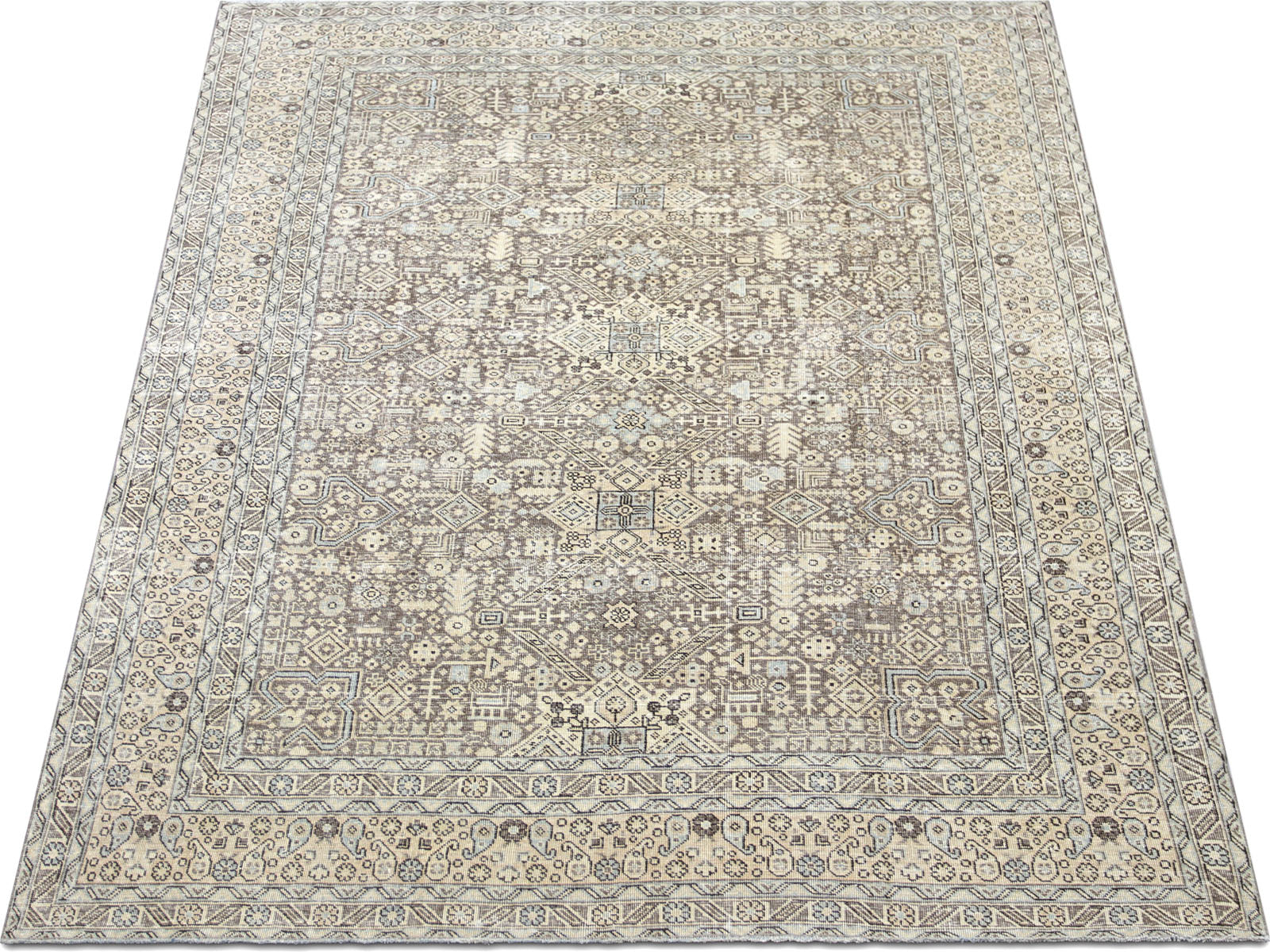 Semi Antique Persian Tabriz Rug - 6'6" x 9'11"