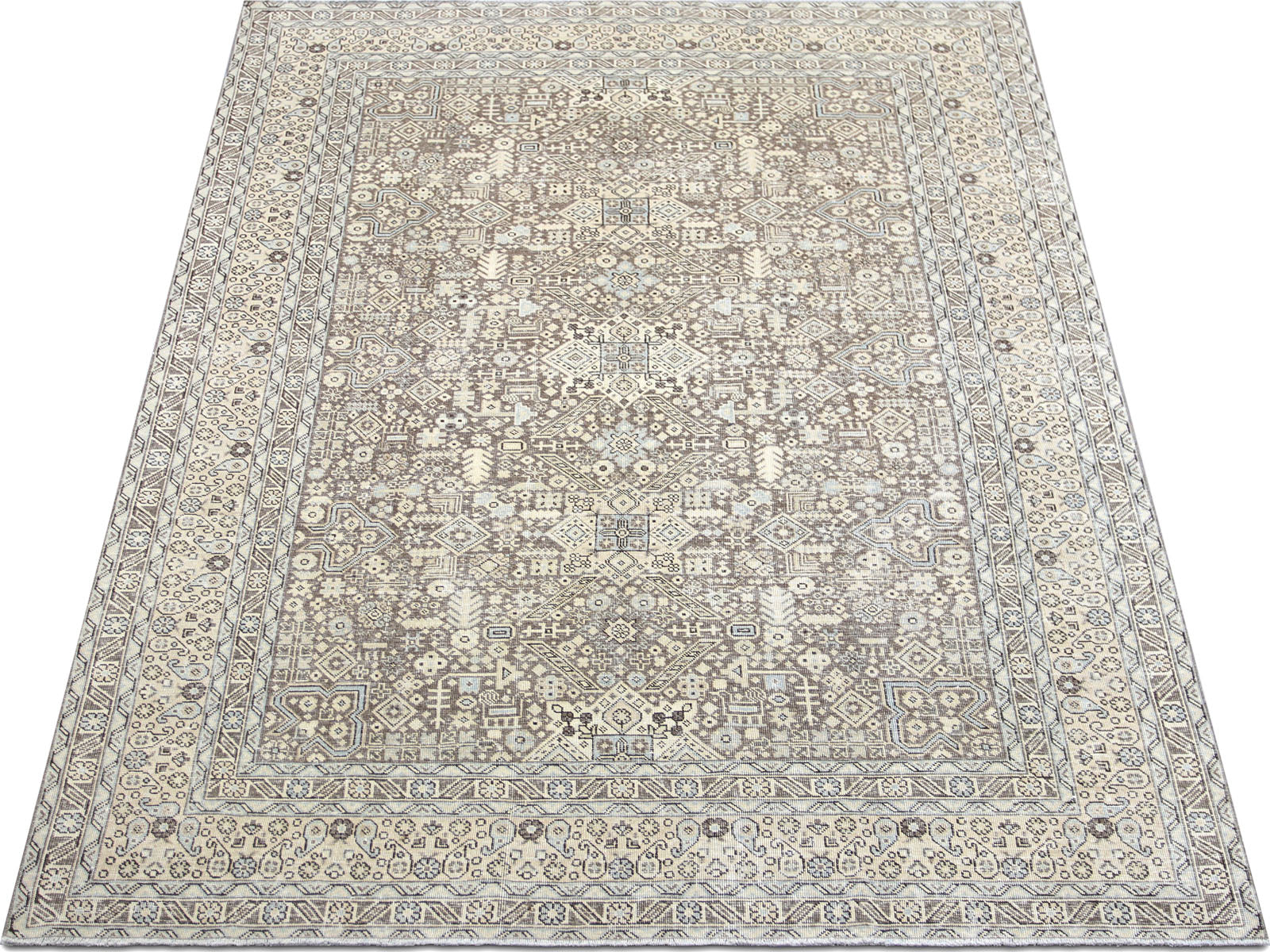 Semi Antique Persian Tabriz Rug - 6'6" x 9'11"