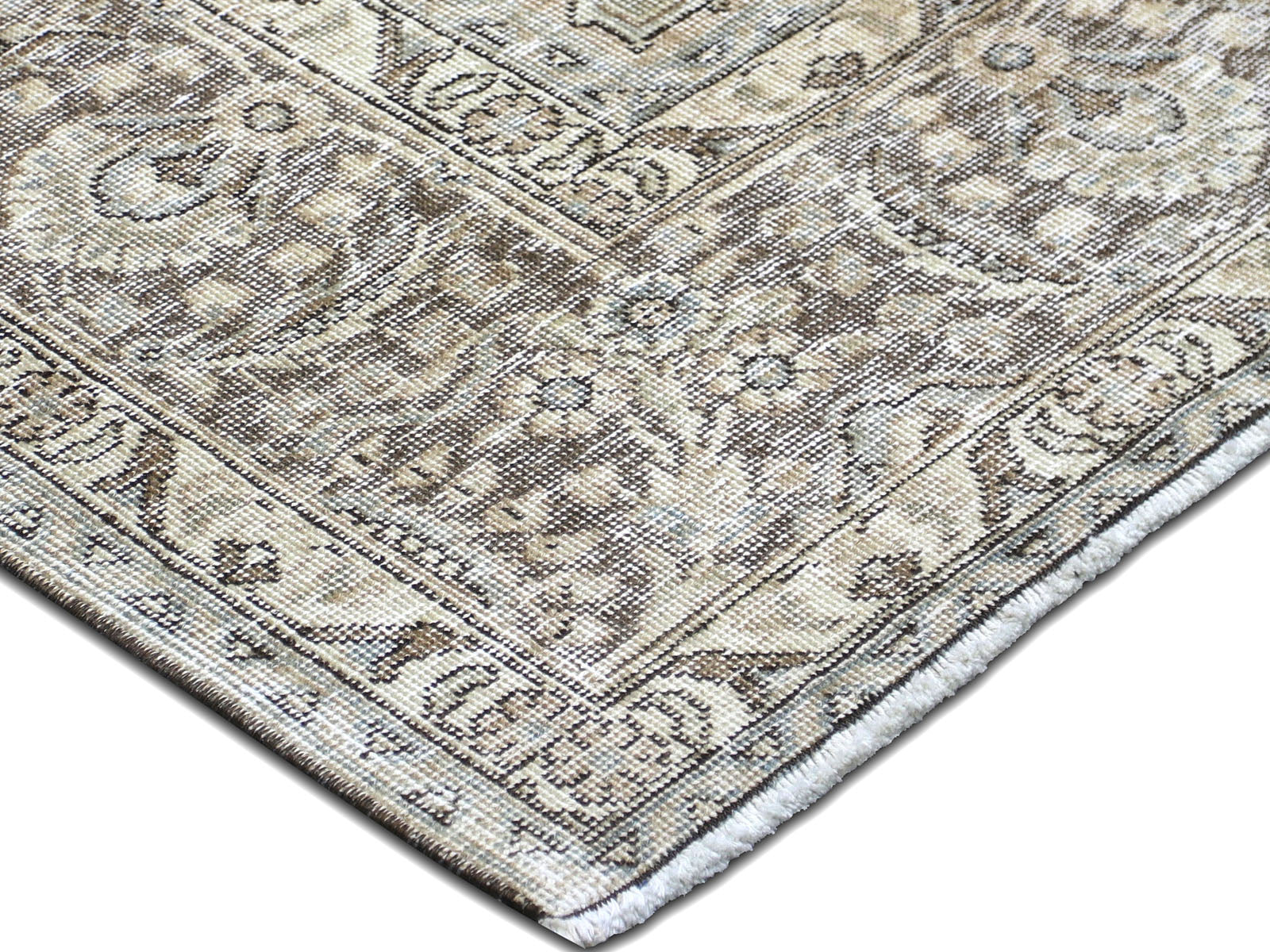 Semi Antique Persian Tabriz Rug - 7' x 10'3"