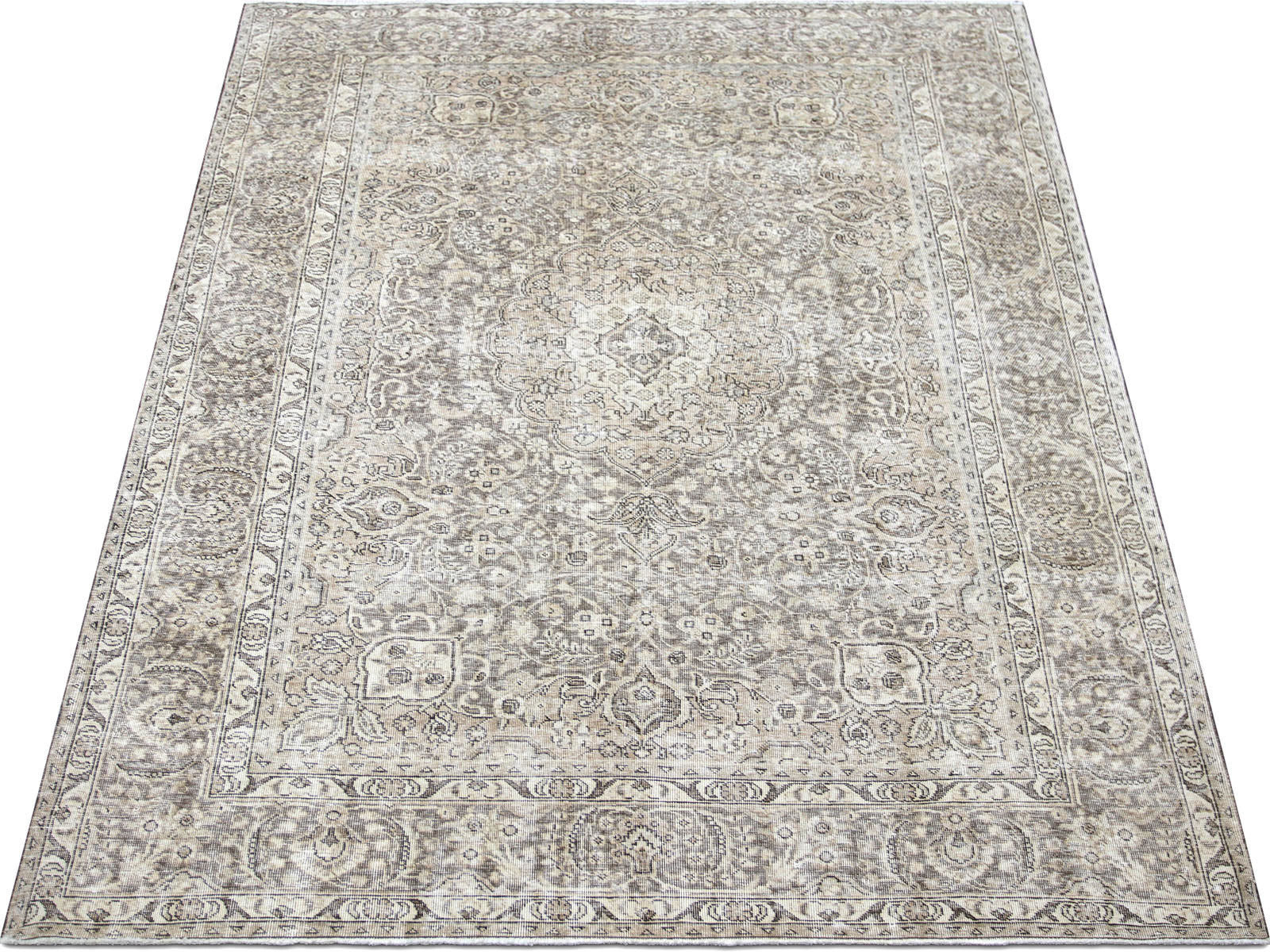 Semi Antique Persian Tabriz Rug - 7' x 10'3"