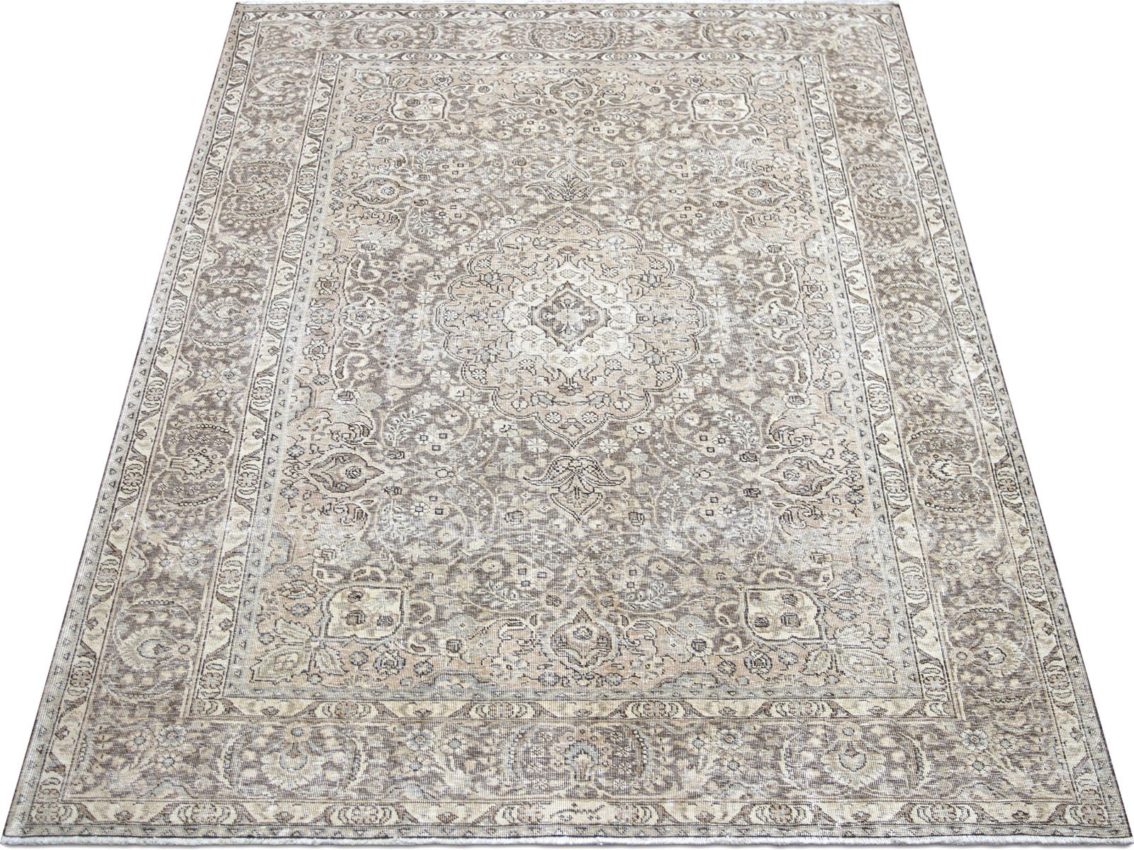Semi Antique Persian Tabriz Rug - 7' x 10'3"