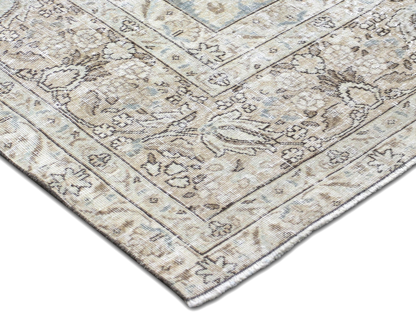 Semi Antique Persian Tabriz Rug - 9'6" x 12'2"