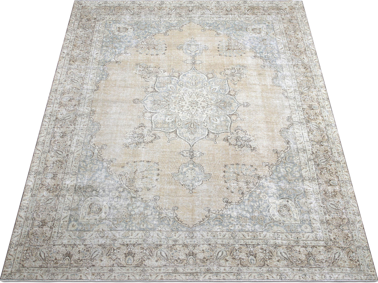 Semi Antique Persian Tabriz Rug - 9'6" x 12'2"