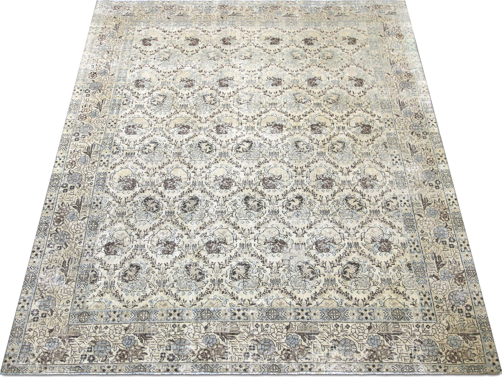 Semi Antique Persian Tabriz Rug - 7'2" x 9'7"