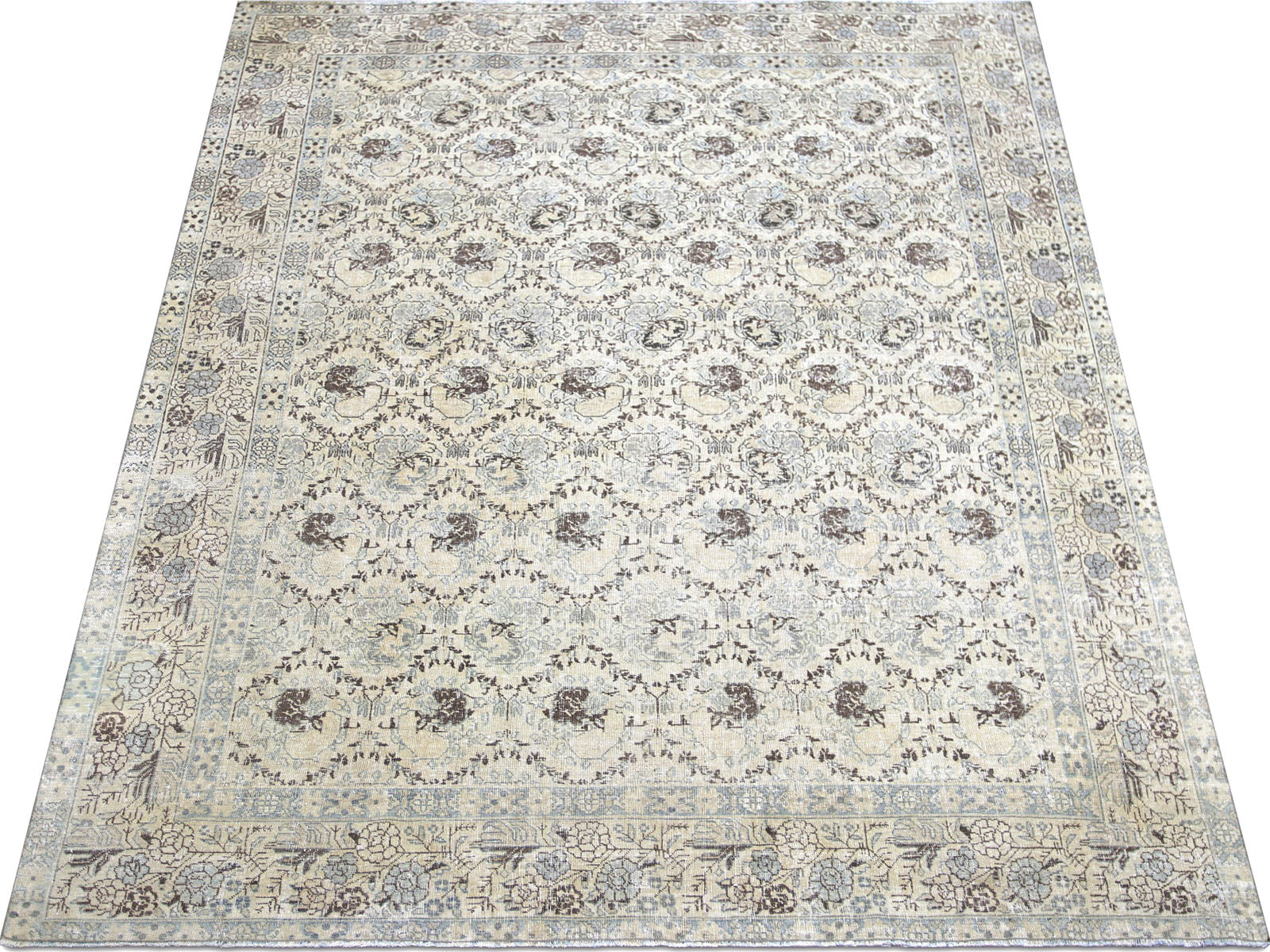 Semi Antique Persian Tabriz Rug - 7'2" x 9'7"