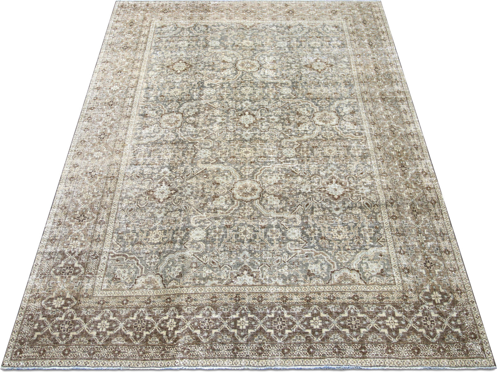 Semi Antique Persian Tabriz Rug - 6'9" x 9'2"