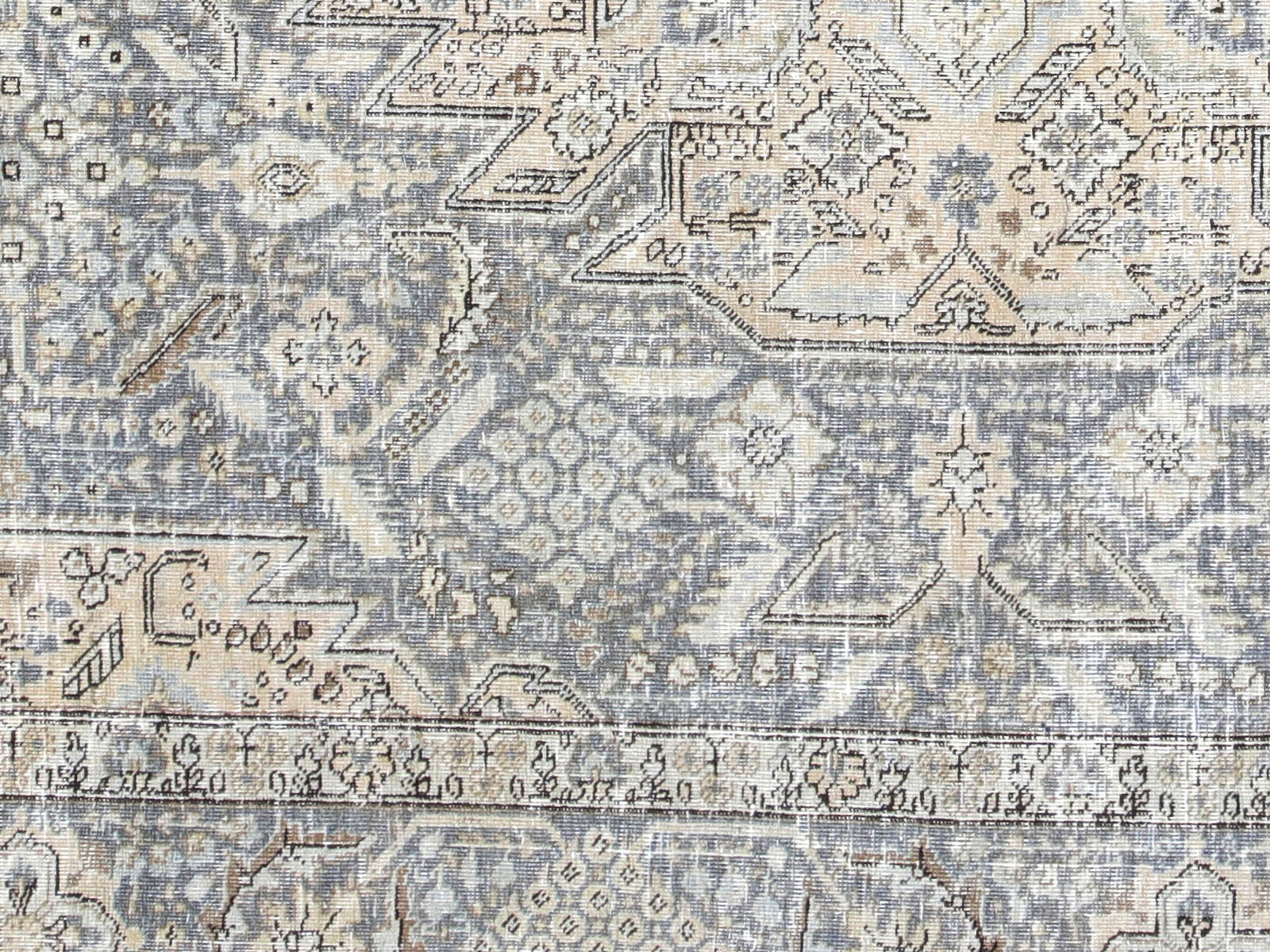 Semi Antique Persian Tabriz Rug - 6'11" x 10'9"