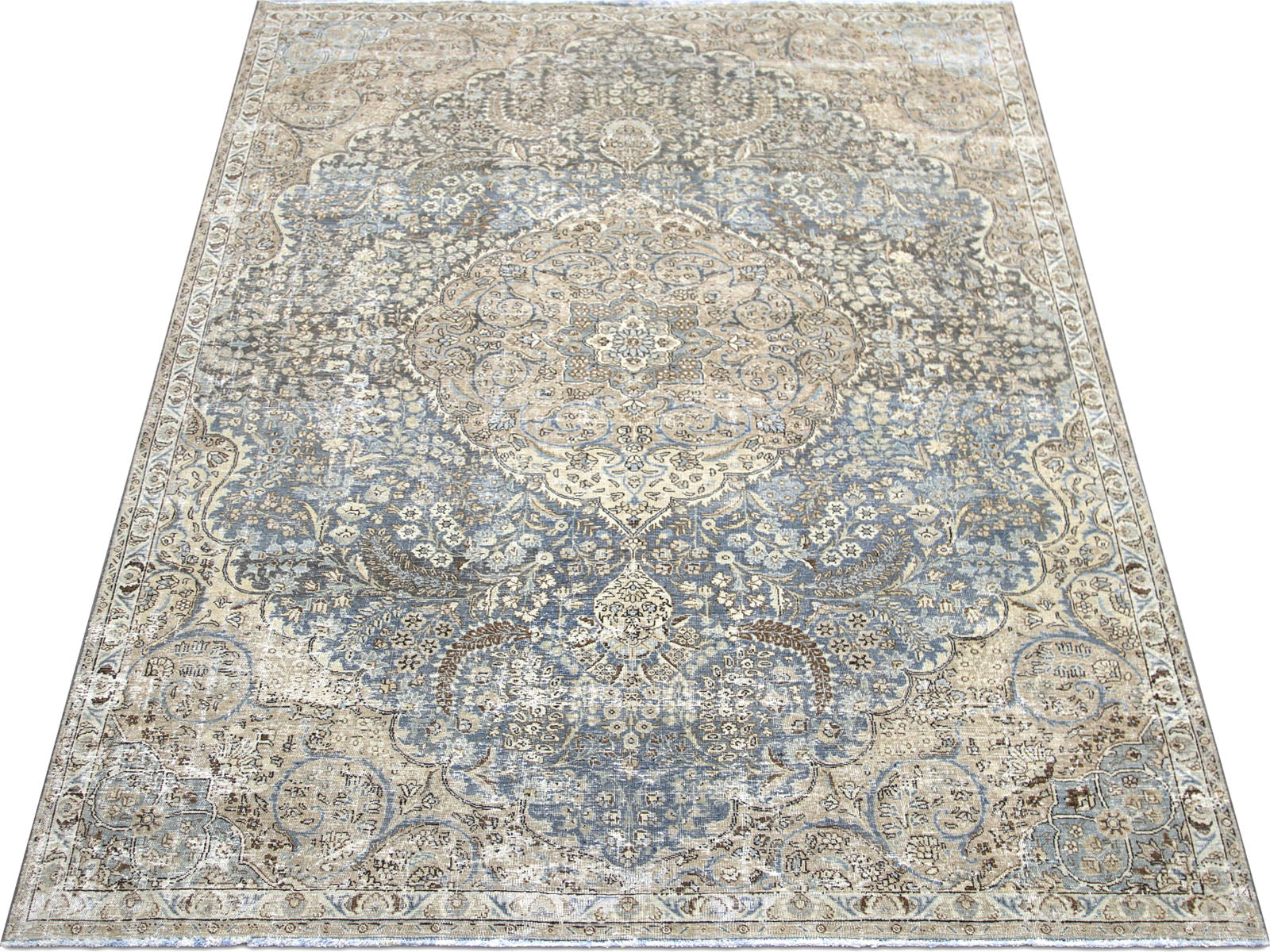 Semi Antique Persian Tabriz Rug - 7'11" x 11'3"