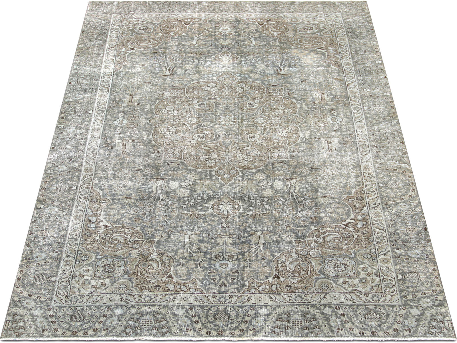 Semi Antique Persian Tabriz Rug - 5'11" x 9'1"