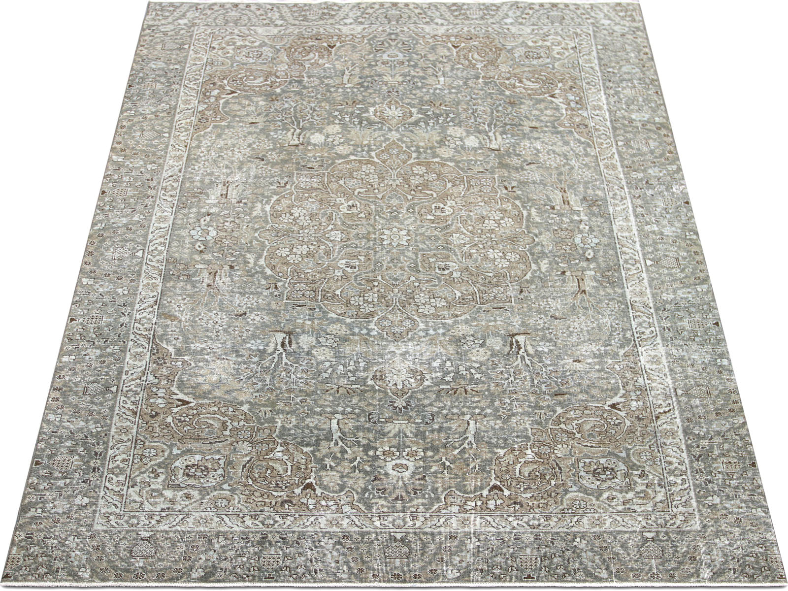 Semi Antique Persian Tabriz Rug - 5'11" x 9'1"