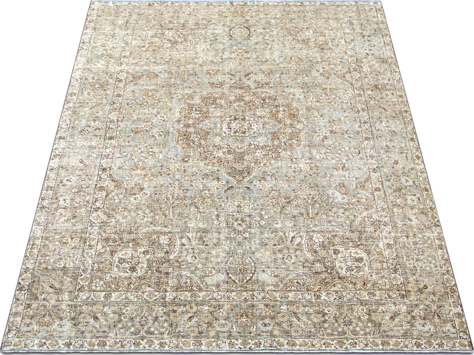 Semi Antique Persian Tabriz Rug - 7'3" x 10'3"